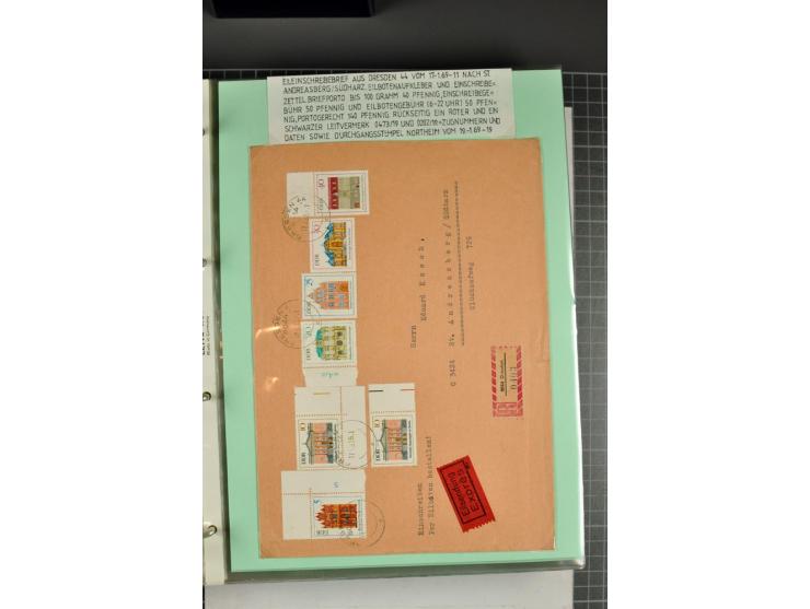 1828/1995, sehr umfangreiche Ausstellungs-Sammlung "Die Eilboten-Post" ab Vorphila in 11 Alben mit einigen hundert Briefen, K