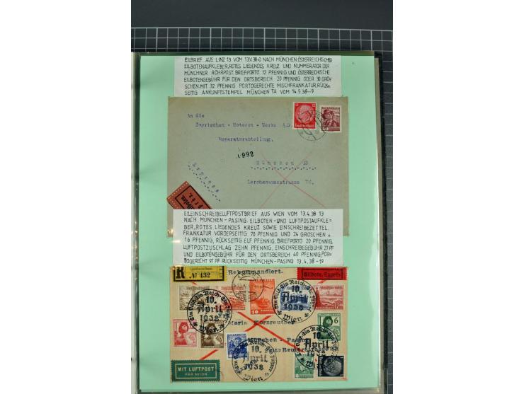1828/1995, sehr umfangreiche Ausstellungs-Sammlung "Die Eilboten-Post" ab Vorphila in 11 Alben mit einigen hundert Briefen, K