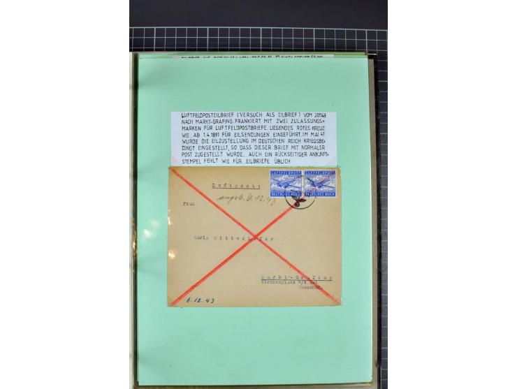 1828/1995, sehr umfangreiche Ausstellungs-Sammlung "Die Eilboten-Post" ab Vorphila in 11 Alben mit einigen hundert Briefen, K
