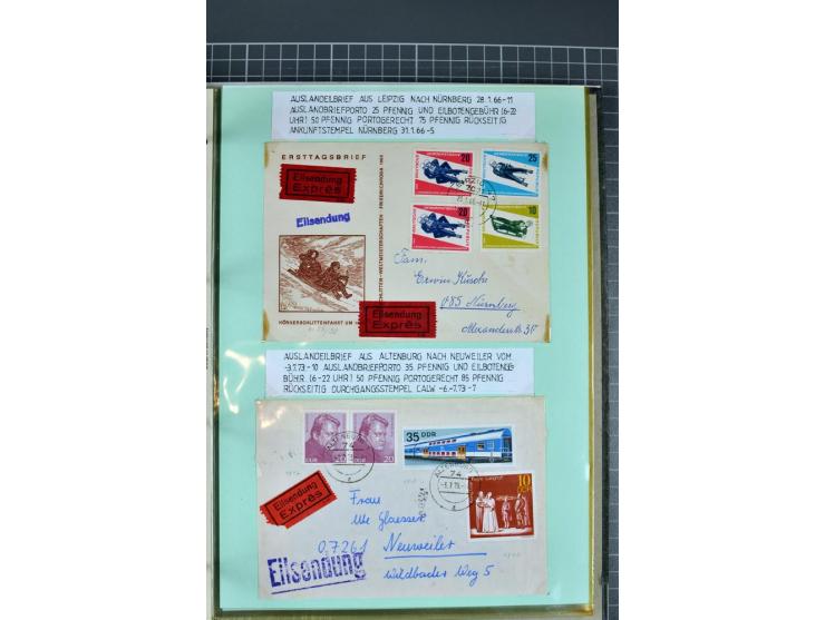 1828/1995, sehr umfangreiche Ausstellungs-Sammlung "Die Eilboten-Post" ab Vorphila in 11 Alben mit einigen hundert Briefen, K