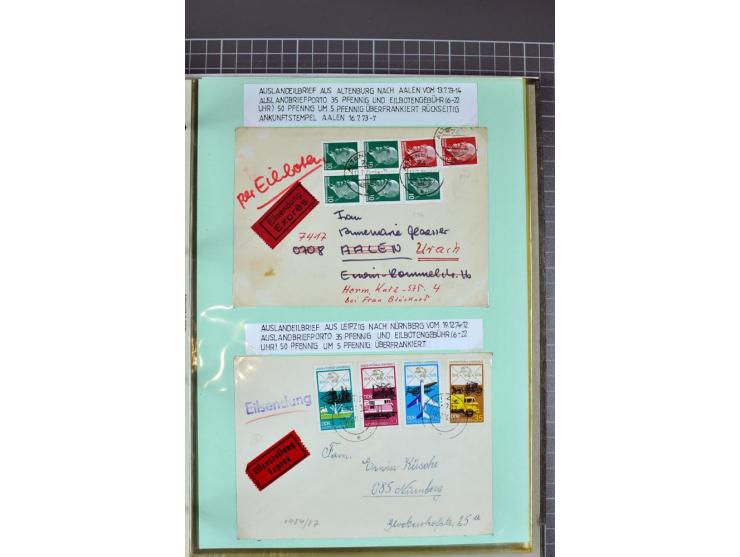 1828/1995, sehr umfangreiche Ausstellungs-Sammlung "Die Eilboten-Post" ab Vorphila in 11 Alben mit einigen hundert Briefen, K