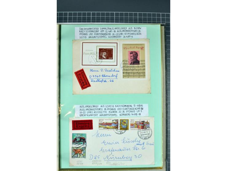 1828/1995, sehr umfangreiche Ausstellungs-Sammlung "Die Eilboten-Post" ab Vorphila in 11 Alben mit einigen hundert Briefen, K