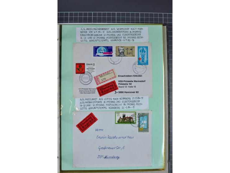 1828/1995, sehr umfangreiche Ausstellungs-Sammlung "Die Eilboten-Post" ab Vorphila in 11 Alben mit einigen hundert Briefen, K