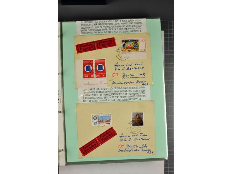 1828/1995, sehr umfangreiche Ausstellungs-Sammlung "Die Eilboten-Post" ab Vorphila in 11 Alben mit einigen hundert Briefen, K