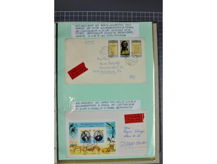 1828/1995, sehr umfangreiche Ausstellungs-Sammlung "Die Eilboten-Post" ab Vorphila in 11 Alben mit einigen hundert Briefen, K