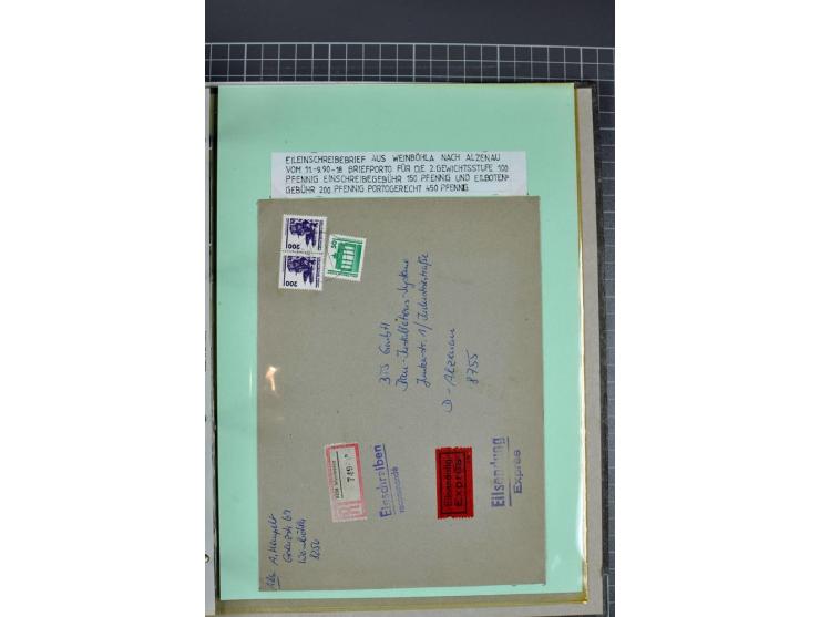 1828/1995, sehr umfangreiche Ausstellungs-Sammlung "Die Eilboten-Post" ab Vorphila in 11 Alben mit einigen hundert Briefen, K