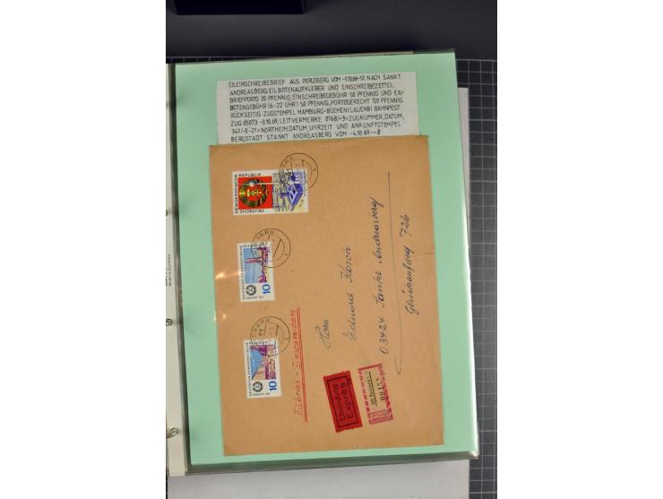 1828/1995, sehr umfangreiche Ausstellungs-Sammlung "Die Eilboten-Post" ab Vorphila in 11 Alben mit einigen hundert Briefen, K