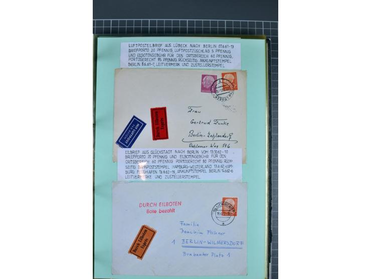 1828/1995, sehr umfangreiche Ausstellungs-Sammlung "Die Eilboten-Post" ab Vorphila in 11 Alben mit einigen hundert Briefen, K
