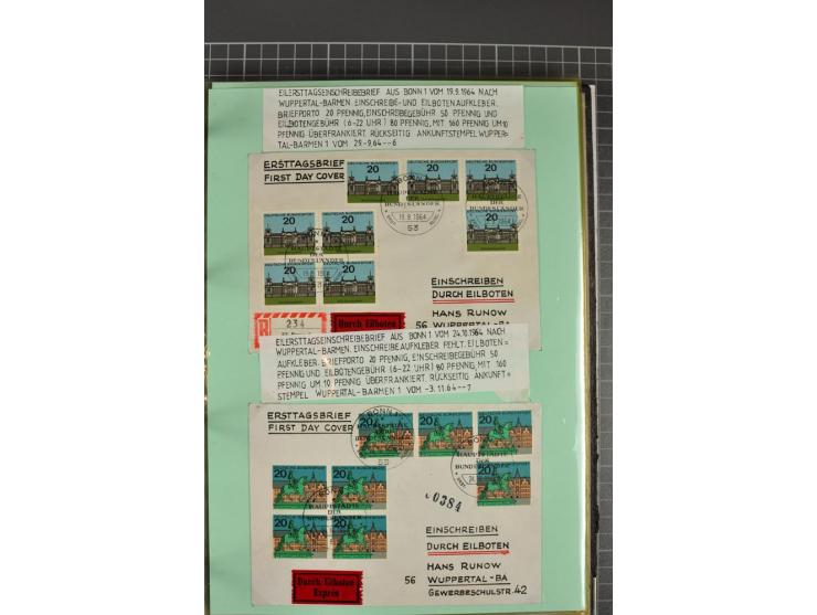 1828/1995, sehr umfangreiche Ausstellungs-Sammlung "Die Eilboten-Post" ab Vorphila in 11 Alben mit einigen hundert Briefen, K