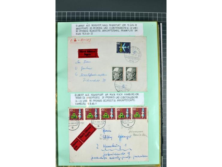 1828/1995, sehr umfangreiche Ausstellungs-Sammlung "Die Eilboten-Post" ab Vorphila in 11 Alben mit einigen hundert Briefen, K