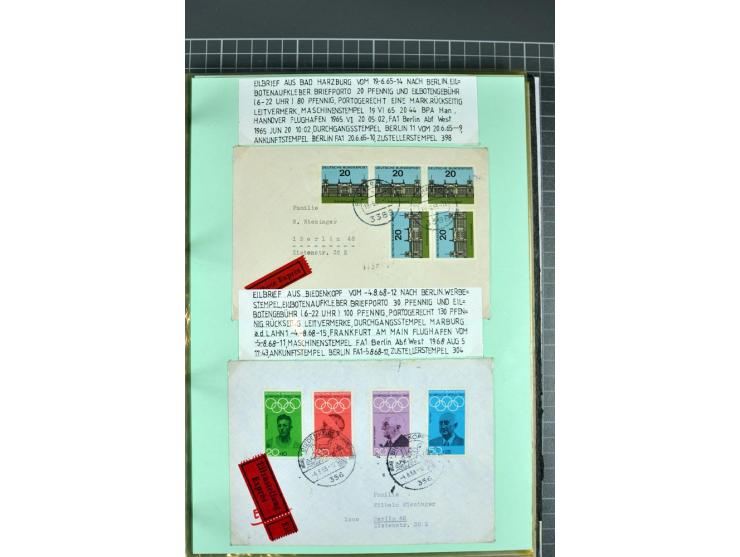 1828/1995, sehr umfangreiche Ausstellungs-Sammlung "Die Eilboten-Post" ab Vorphila in 11 Alben mit einigen hundert Briefen, K
