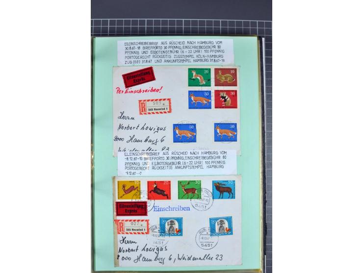 1828/1995, sehr umfangreiche Ausstellungs-Sammlung "Die Eilboten-Post" ab Vorphila in 11 Alben mit einigen hundert Briefen, K