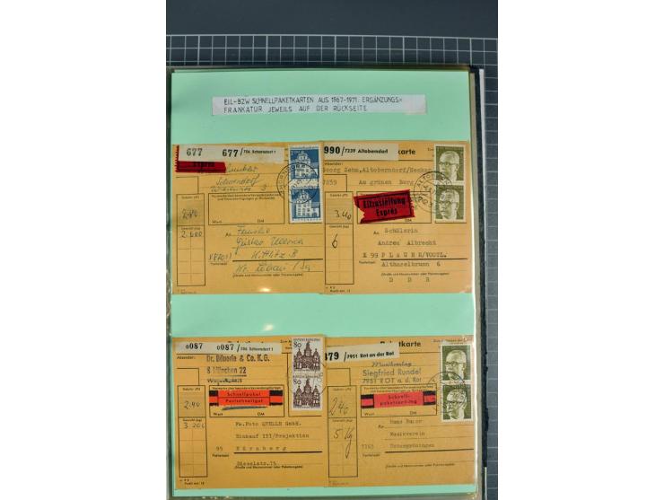 1828/1995, sehr umfangreiche Ausstellungs-Sammlung "Die Eilboten-Post" ab Vorphila in 11 Alben mit einigen hundert Briefen, K