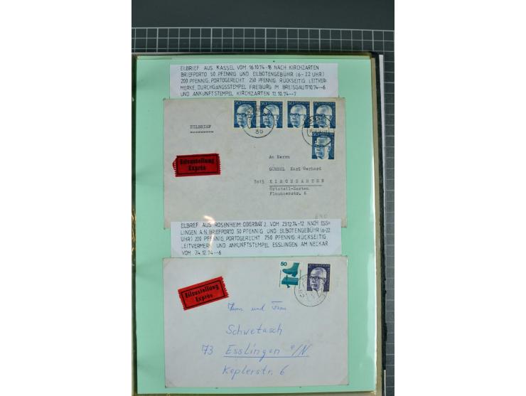 1828/1995, sehr umfangreiche Ausstellungs-Sammlung "Die Eilboten-Post" ab Vorphila in 11 Alben mit einigen hundert Briefen, K