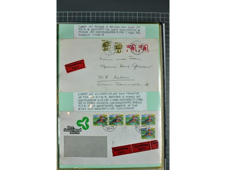 1828/1995, sehr umfangreiche Ausstellungs-Sammlung "Die Eilboten-Post" ab Vorphila in 11 Alben mit einigen hundert Briefen, K