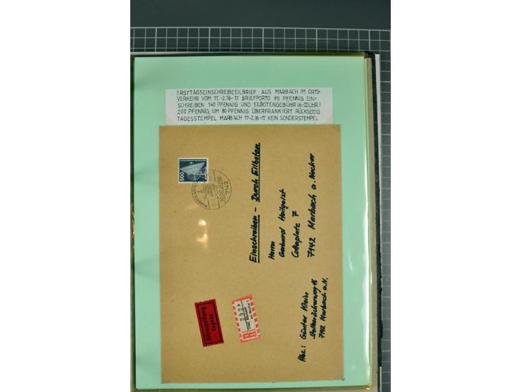 1828/1995, sehr umfangreiche Ausstellungs-Sammlung "Die Eilboten-Post" ab Vorphila in 11 Alben mit einigen hundert Briefen, K