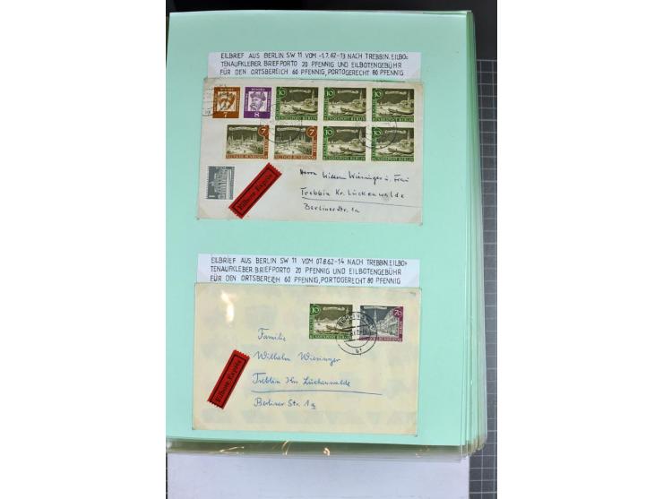 1828/1995, sehr umfangreiche Ausstellungs-Sammlung "Die Eilboten-Post" ab Vorphila in 11 Alben mit einigen hundert Briefen, K