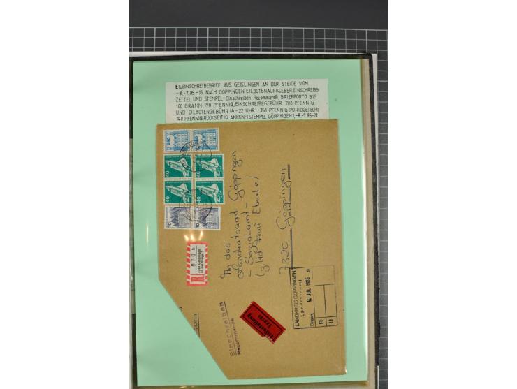 1828/1995, sehr umfangreiche Ausstellungs-Sammlung "Die Eilboten-Post" ab Vorphila in 11 Alben mit einigen hundert Briefen, K