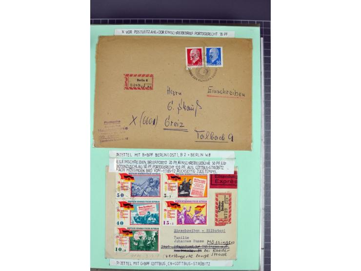 1828/1995, sehr umfangreiche Ausstellungs-Sammlung "Die Eilboten-Post" ab Vorphila in 11 Alben mit einigen hundert Briefen, K