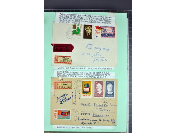 1828/1995, sehr umfangreiche Ausstellungs-Sammlung "Die Eilboten-Post" ab Vorphila in 11 Alben mit einigen hundert Briefen, K