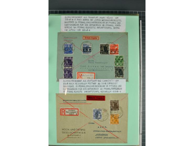 1828/1995, sehr umfangreiche Ausstellungs-Sammlung "Die Eilboten-Post" ab Vorphila in 11 Alben mit einigen hundert Briefen, K