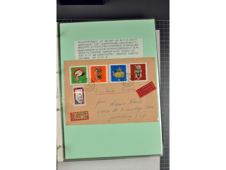 1828/1995, sehr umfangreiche Ausstellungs-Sammlung "Die Eilboten-Post" ab Vorphila in 11 Alben mit einigen hundert Briefen, K