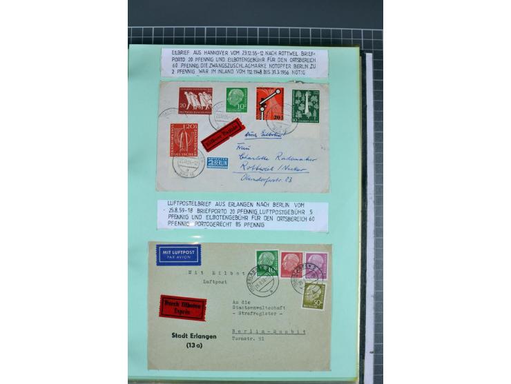 1828/1995, sehr umfangreiche Ausstellungs-Sammlung "Die Eilboten-Post" ab Vorphila in 11 Alben mit einigen hundert Briefen, K