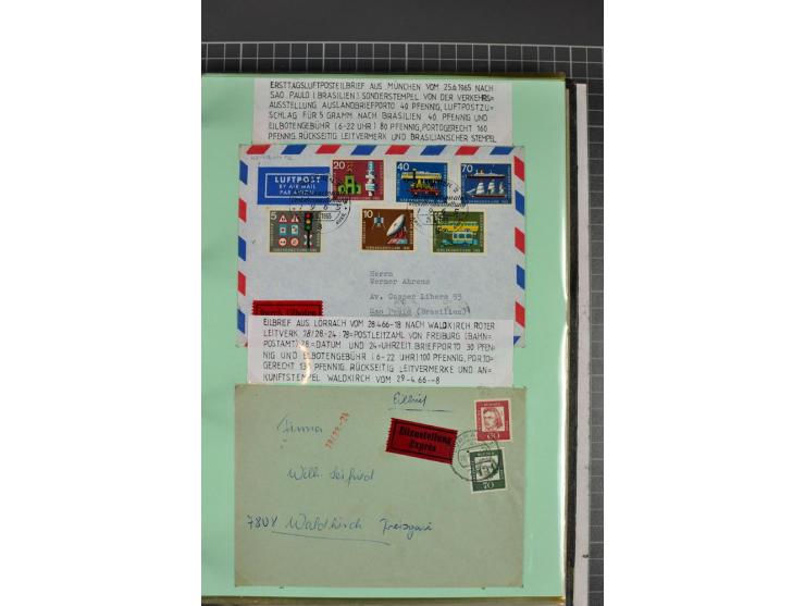 1828/1995, sehr umfangreiche Ausstellungs-Sammlung "Die Eilboten-Post" ab Vorphila in 11 Alben mit einigen hundert Briefen, K