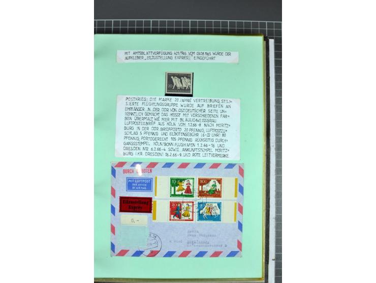 1828/1995, sehr umfangreiche Ausstellungs-Sammlung "Die Eilboten-Post" ab Vorphila in 11 Alben mit einigen hundert Briefen, K