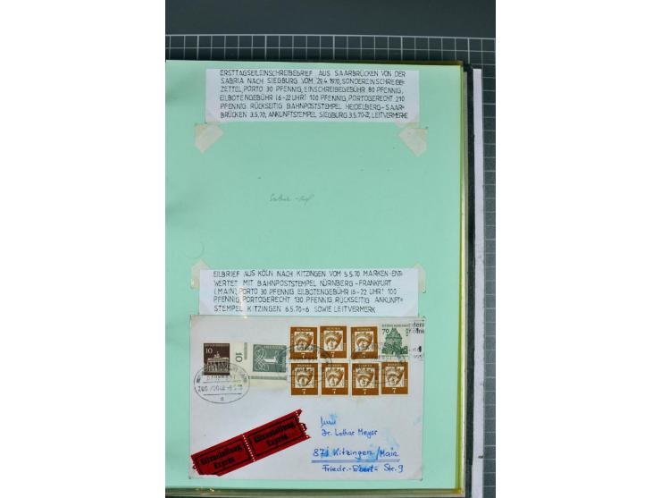 1828/1995, sehr umfangreiche Ausstellungs-Sammlung "Die Eilboten-Post" ab Vorphila in 11 Alben mit einigen hundert Briefen, K