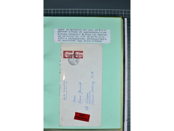 1828/1995, sehr umfangreiche Ausstellungs-Sammlung "Die Eilboten-Post" ab Vorphila in 11 Alben mit einigen hundert Briefen, K