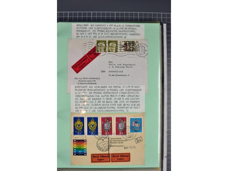 1828/1995, sehr umfangreiche Ausstellungs-Sammlung "Die Eilboten-Post" ab Vorphila in 11 Alben mit einigen hundert Briefen, K