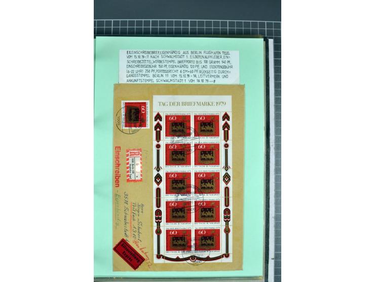 1828/1995, sehr umfangreiche Ausstellungs-Sammlung "Die Eilboten-Post" ab Vorphila in 11 Alben mit einigen hundert Briefen, K