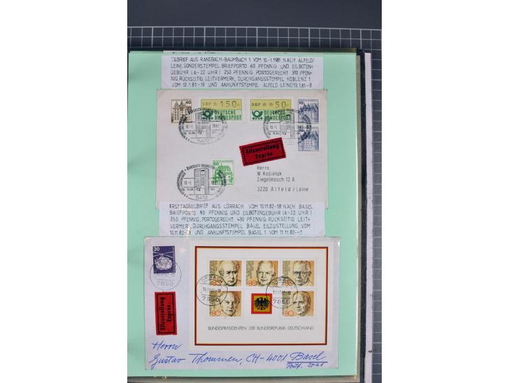 1828/1995, sehr umfangreiche Ausstellungs-Sammlung "Die Eilboten-Post" ab Vorphila in 11 Alben mit einigen hundert Briefen, K