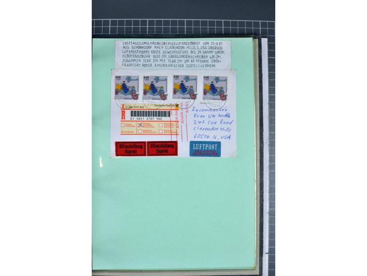 1828/1995, sehr umfangreiche Ausstellungs-Sammlung "Die Eilboten-Post" ab Vorphila in 11 Alben mit einigen hundert Briefen, K