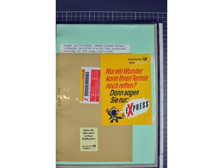 1828/1995, sehr umfangreiche Ausstellungs-Sammlung "Die Eilboten-Post" ab Vorphila in 11 Alben mit einigen hundert Briefen, K