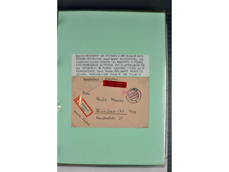 1828/1995, sehr umfangreiche Ausstellungs-Sammlung "Die Eilboten-Post" ab Vorphila in 11 Alben mit einigen hundert Briefen, K