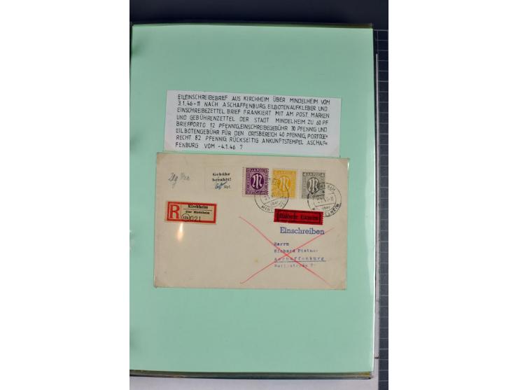 1828/1995, sehr umfangreiche Ausstellungs-Sammlung "Die Eilboten-Post" ab Vorphila in 11 Alben mit einigen hundert Briefen, K