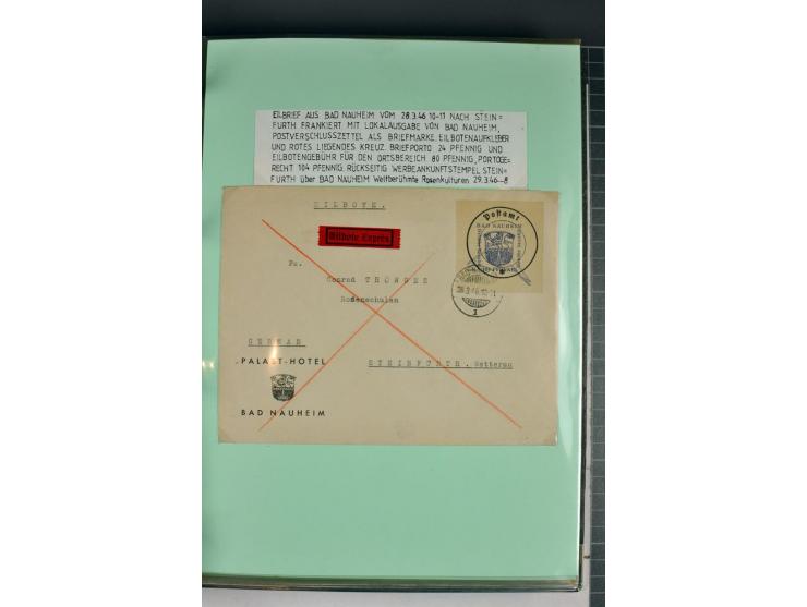 1828/1995, sehr umfangreiche Ausstellungs-Sammlung "Die Eilboten-Post" ab Vorphila in 11 Alben mit einigen hundert Briefen, K