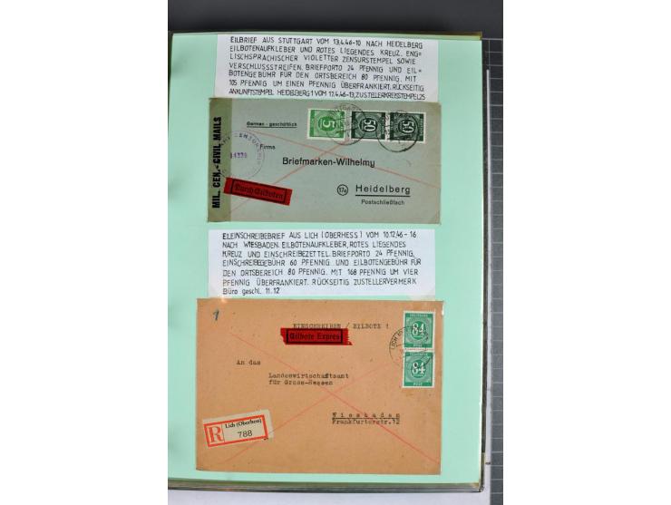 1828/1995, sehr umfangreiche Ausstellungs-Sammlung "Die Eilboten-Post" ab Vorphila in 11 Alben mit einigen hundert Briefen, K