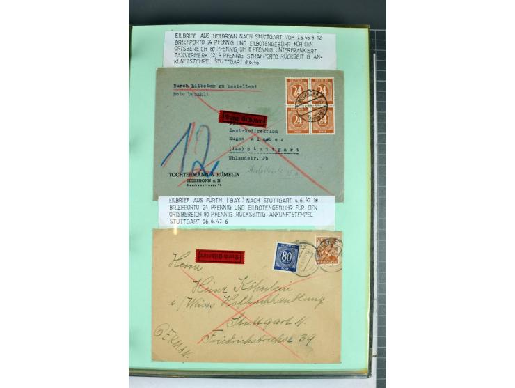 1828/1995, sehr umfangreiche Ausstellungs-Sammlung "Die Eilboten-Post" ab Vorphila in 11 Alben mit einigen hundert Briefen, K