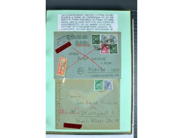 1828/1995, sehr umfangreiche Ausstellungs-Sammlung "Die Eilboten-Post" ab Vorphila in 11 Alben mit einigen hundert Briefen, K