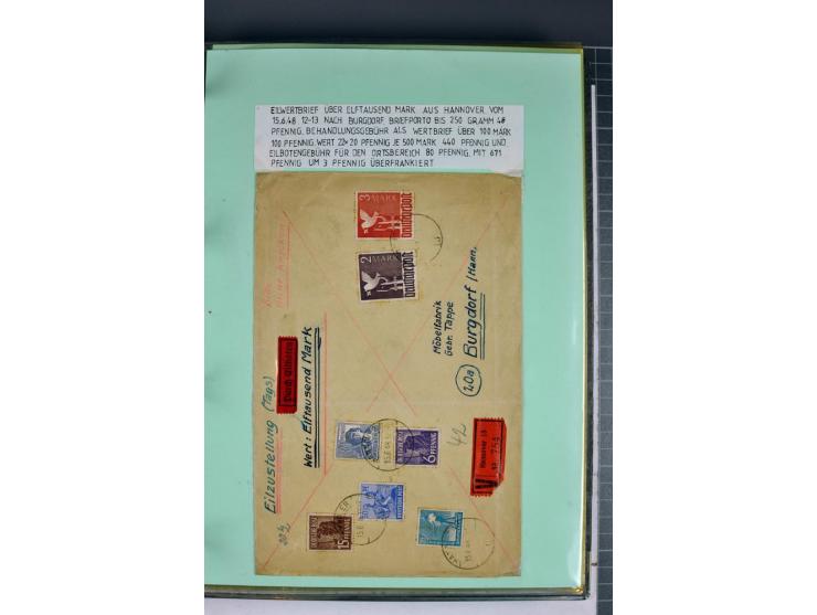 1828/1995, sehr umfangreiche Ausstellungs-Sammlung "Die Eilboten-Post" ab Vorphila in 11 Alben mit einigen hundert Briefen, K