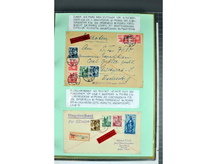 1828/1995, sehr umfangreiche Ausstellungs-Sammlung "Die Eilboten-Post" ab Vorphila in 11 Alben mit einigen hundert Briefen, K
