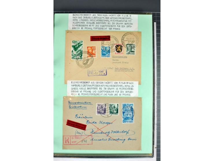 1828/1995, sehr umfangreiche Ausstellungs-Sammlung "Die Eilboten-Post" ab Vorphila in 11 Alben mit einigen hundert Briefen, K
