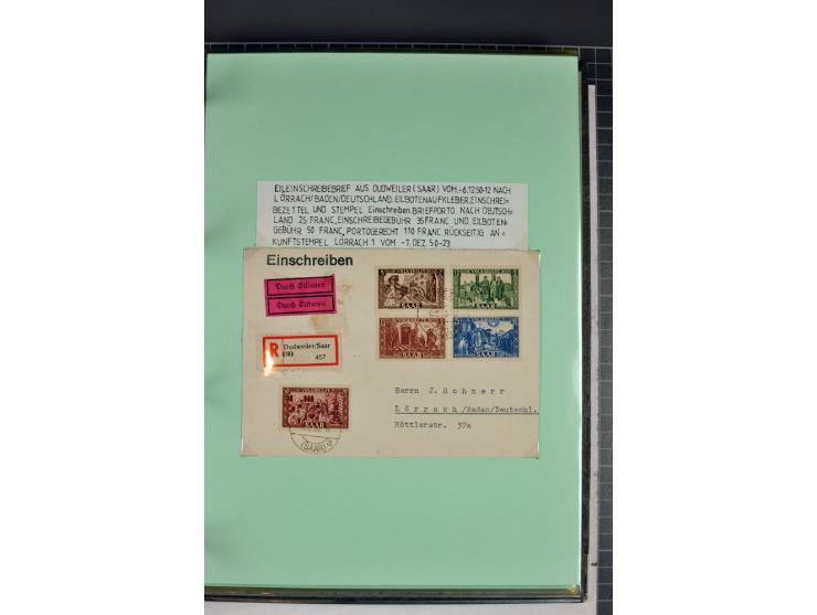 1828/1995, sehr umfangreiche Ausstellungs-Sammlung "Die Eilboten-Post" ab Vorphila in 11 Alben mit einigen hundert Briefen, K