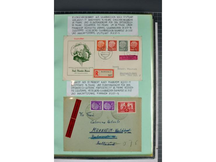 1828/1995, sehr umfangreiche Ausstellungs-Sammlung "Die Eilboten-Post" ab Vorphila in 11 Alben mit einigen hundert Briefen, K