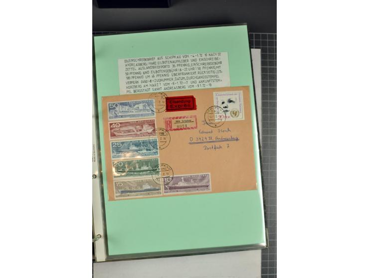 1828/1995, sehr umfangreiche Ausstellungs-Sammlung "Die Eilboten-Post" ab Vorphila in 11 Alben mit einigen hundert Briefen, K