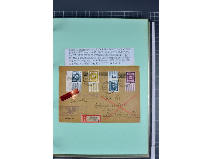 1828/1995, sehr umfangreiche Ausstellungs-Sammlung "Die Eilboten-Post" ab Vorphila in 11 Alben mit einigen hundert Briefen, K