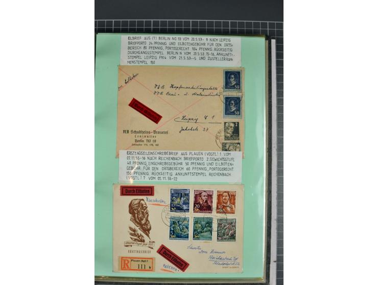 1828/1995, sehr umfangreiche Ausstellungs-Sammlung "Die Eilboten-Post" ab Vorphila in 11 Alben mit einigen hundert Briefen, K